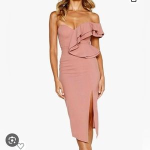 Ecowish Dress One Shoulder Pink M